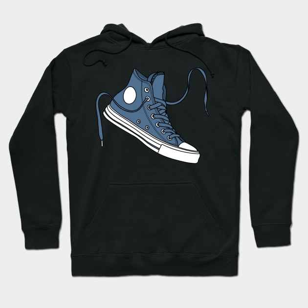 Cool blue high tops Hoodie by MickeyEdwards